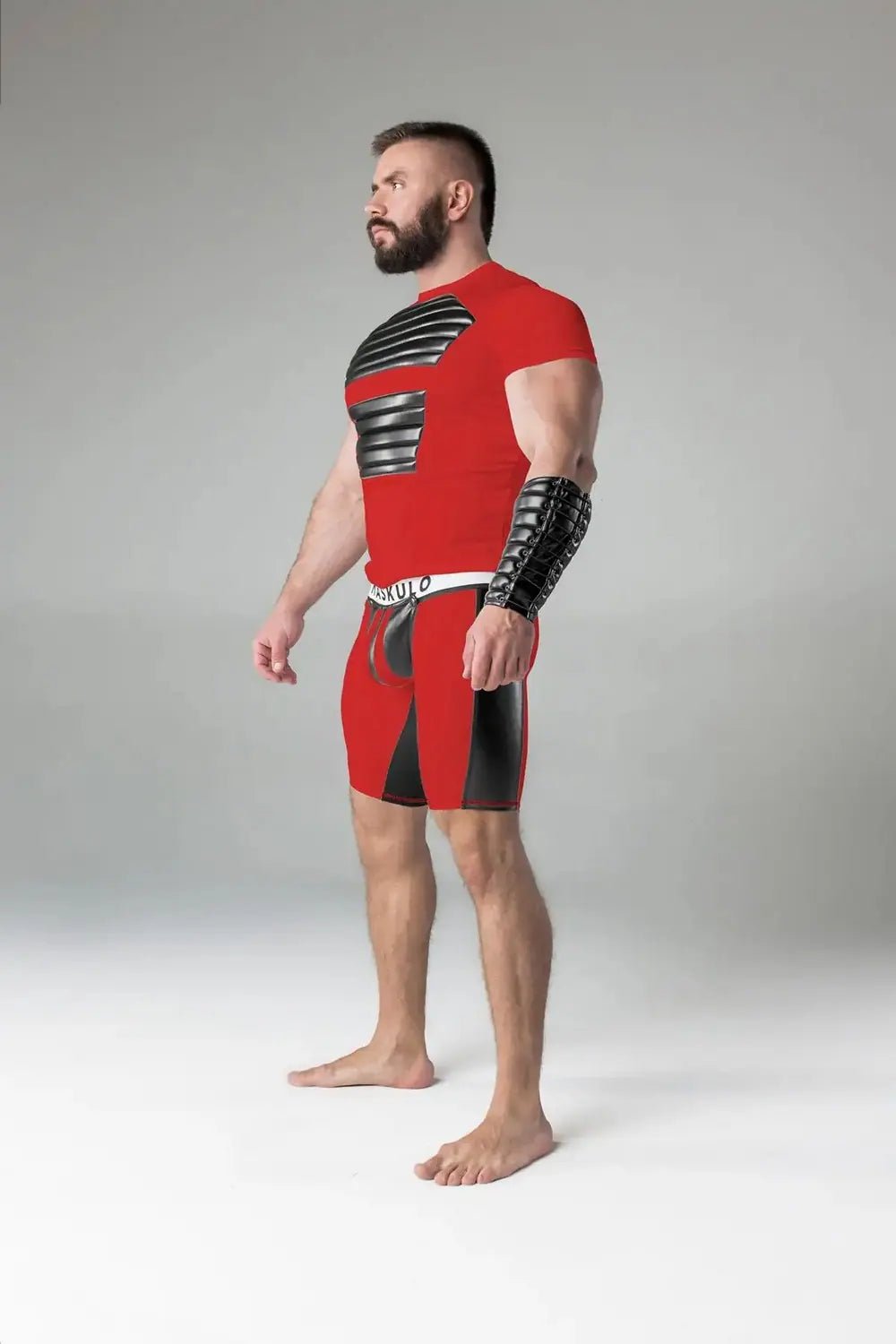 Armored. T-Shirt. Front Pads. Red - Maskulo - MTS116-Y1 - Maskulo EU Global Online Store