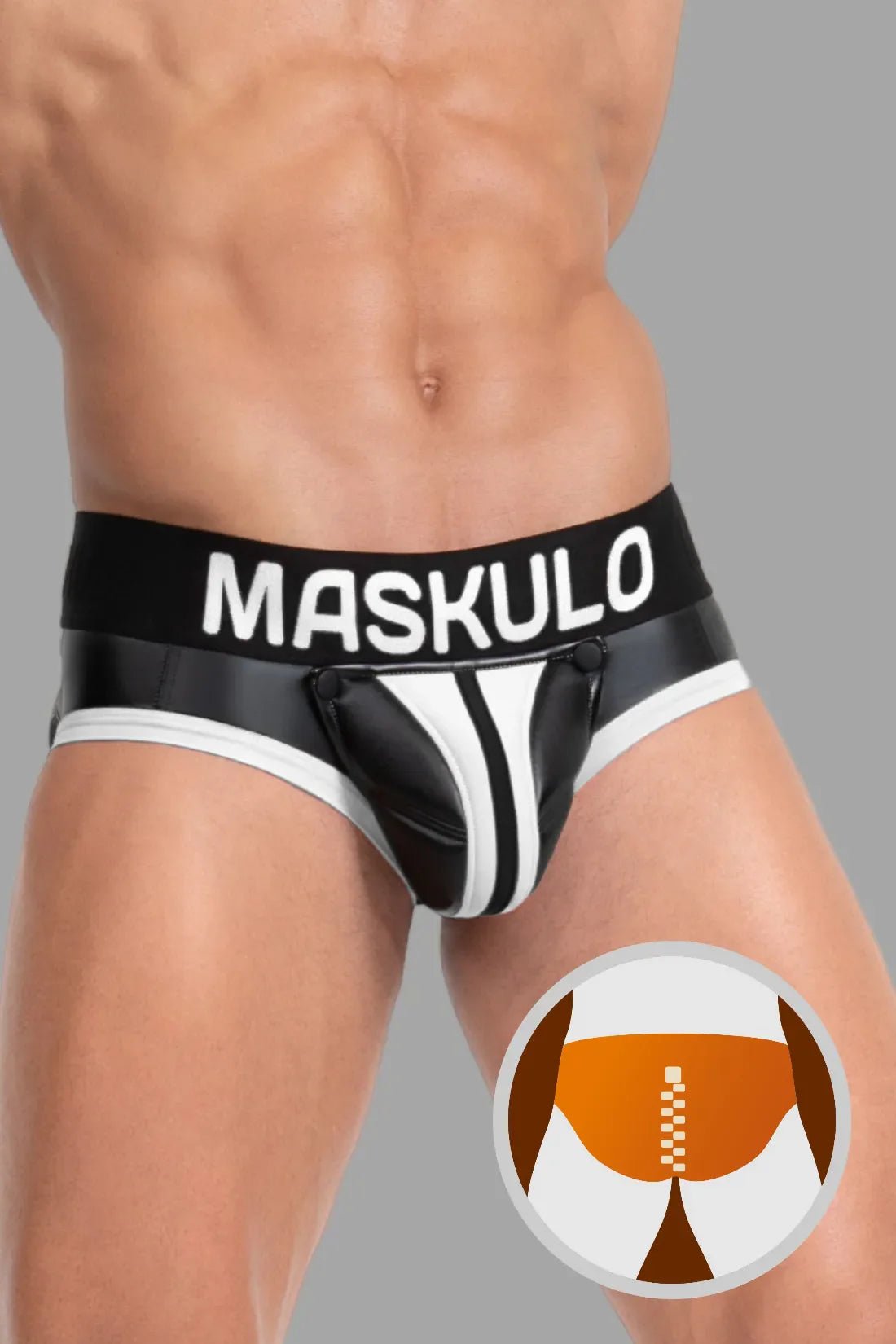Maskulo Briefs with Pads in Black and White: stylish men&