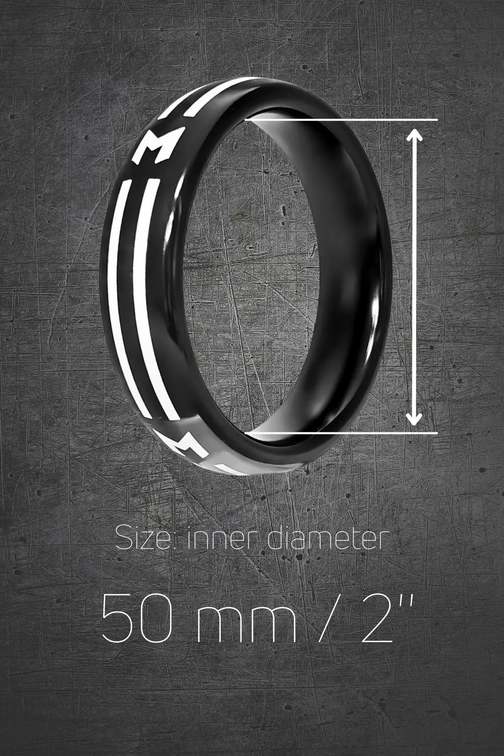 Maskulo M Cock Ring in black design, size M. An accessory from the Maskulo Global (EU) online store for adults.