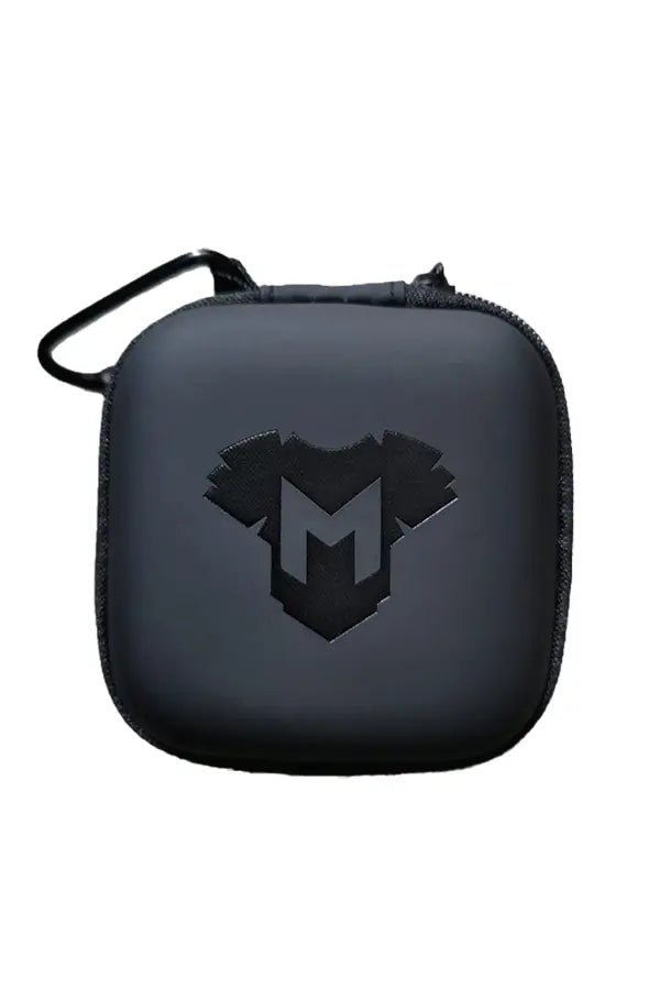 Black mini zip case "Jax Wanderlust" MCS101 with carabiner from Maskulo Global (EU) online store for accessories storage.