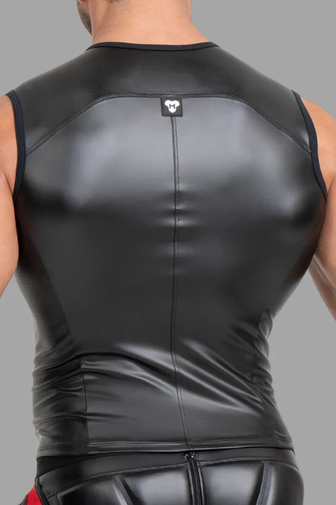 Maskulo Black and Red Zippered Vest (MTP108/TP200-10) from Maskulo Global EU Store - Stylish and athletic men&