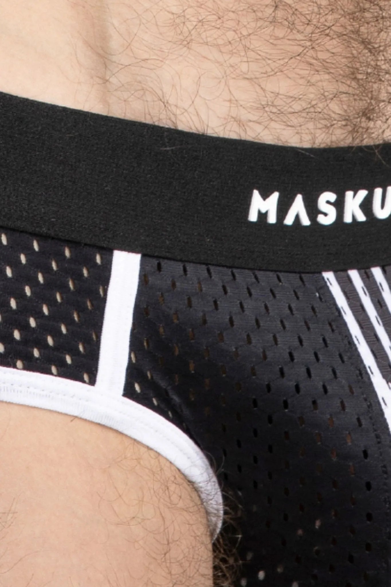 Printed Mesh Briefs. Black+White - Maskulo - MBR106-Y1 - Maskulo EU Global Online Store