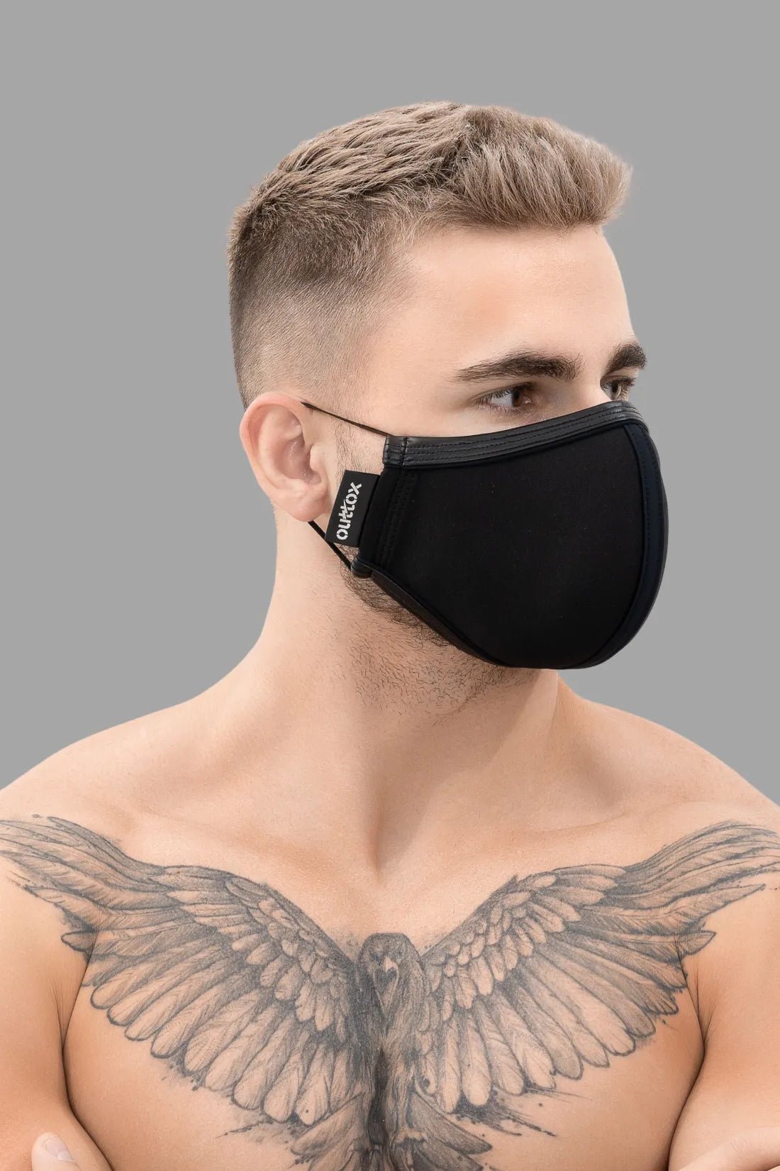 Outtox Everyday Mask in black. Comfortable and reusable face accessory from Maskulo Global (EU) online store for daily wear.
