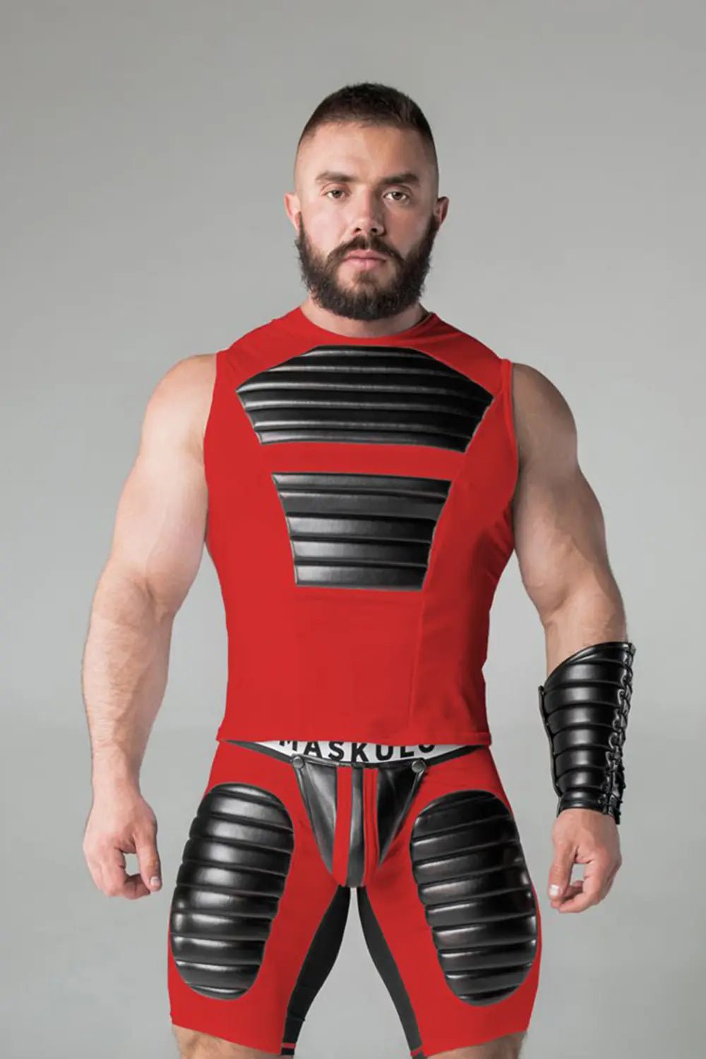 Armored. Tank Top. Front Pads. Red - Maskulo - MTP133-Y1 - Maskulo EU Global Online Store