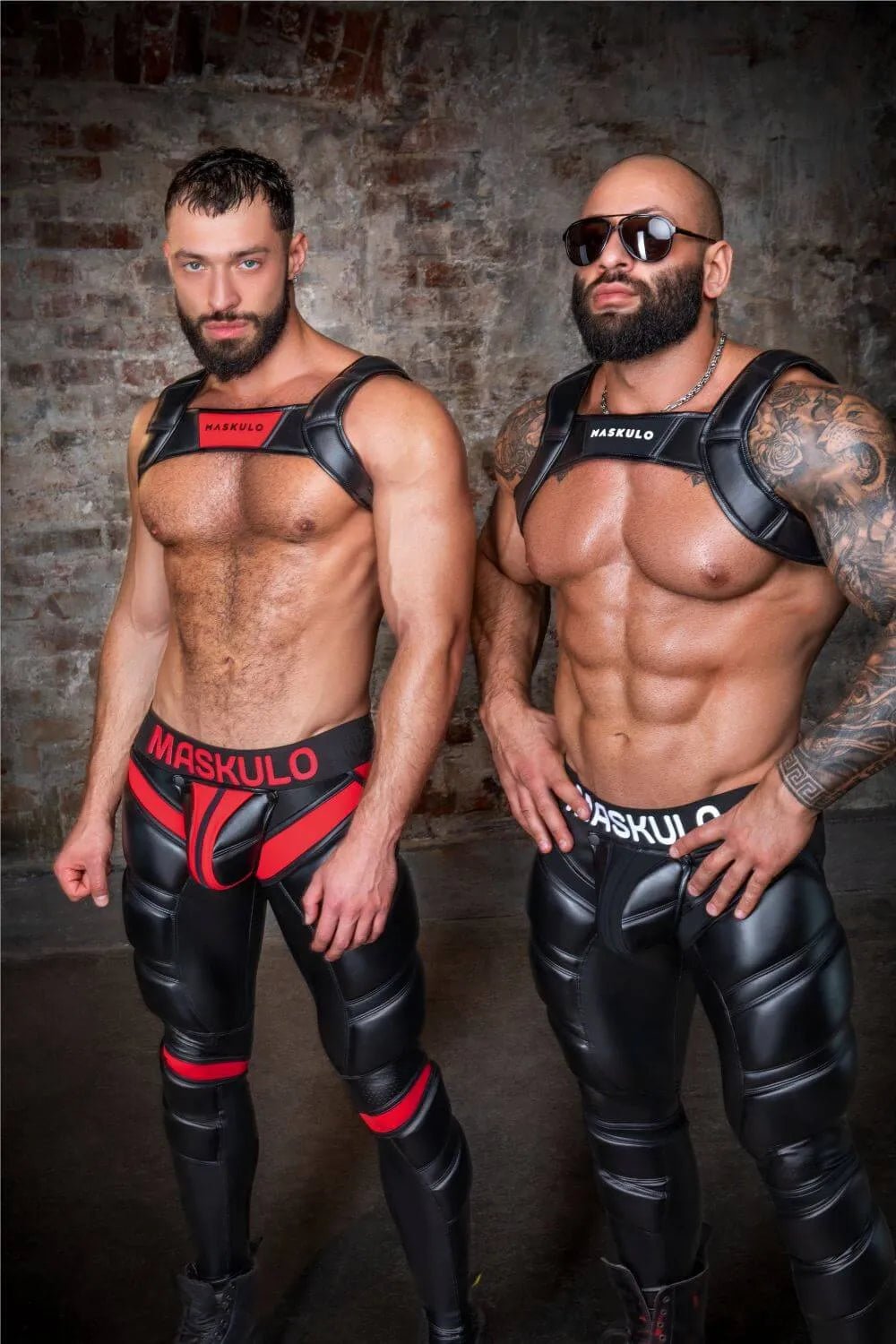 Bulldog Harness with 3D Logo. Black - Maskulo - MHR118-Y1 - Maskulo EU Global Online Store