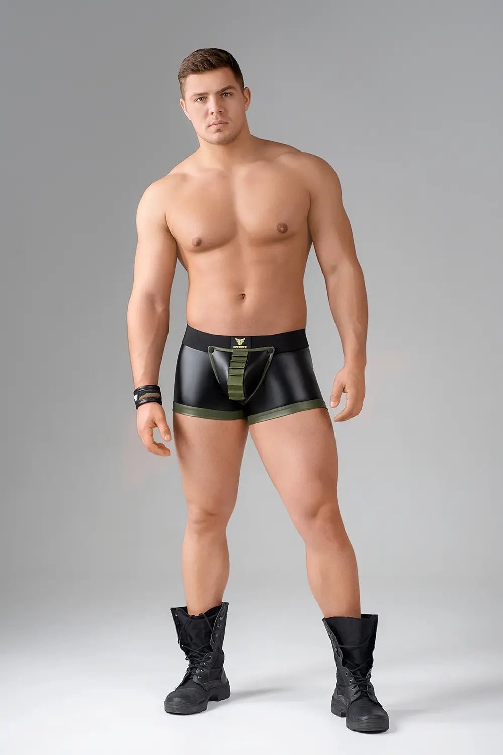 EnForce. Shot Belt Codpiece Trunk shorts. Open Rear - Maskulo - MTR144-Y1 - Maskulo EU Global Online Store