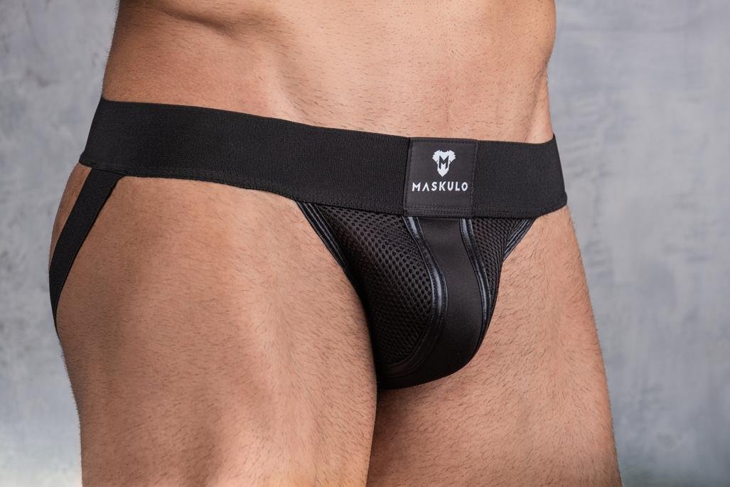 Maskulo Velcro Jockstrap. Black - Maskulo - MJS103-Y1 - Maskulo EU Global Online Store