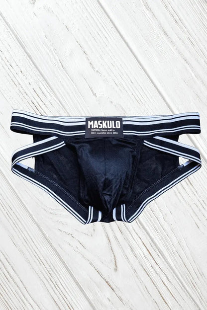 Maskulo Rock Peacefield Everyday Briefs in black, size L. Comfortable and stylish underwear for men. SKU: MBR191-Y3.