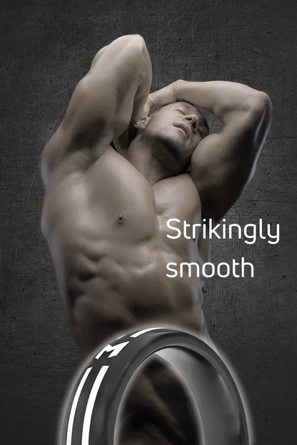 Maskulo M Cock Ring, black design, size 55mm / 2.13 in. Durable accessory for men, ideal for adult wear. SKU: MCR101-Y5.