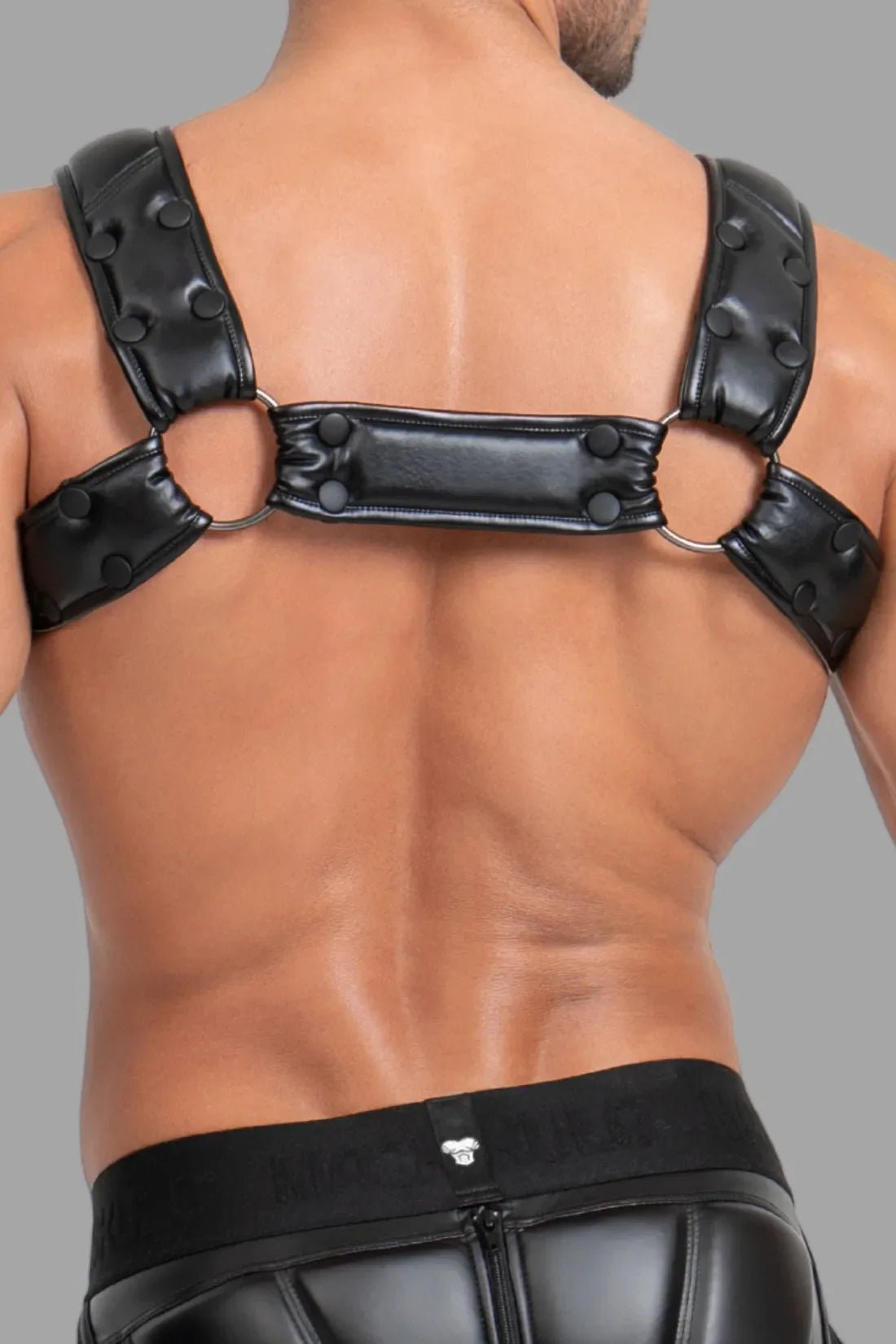 Maskulo Global Bulldog Harness Black/White. Men&