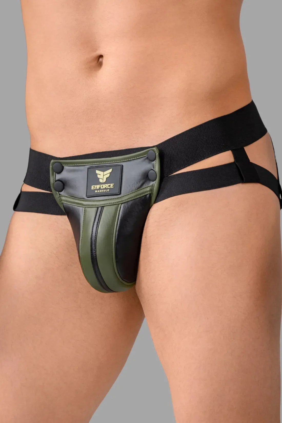 Enforce Waist High Codpiece Jocks from Maskulo Global EU Online Store. Image Position 5. Product Image URL: mjs130-y5-falcon-enforce-pouch-jockstrap-875513.webp.