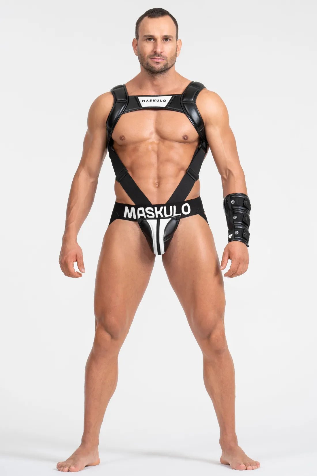 Maskulo Jock Big Bulge in Black and White from the Global EU online store. Style MJS145, Image 6.