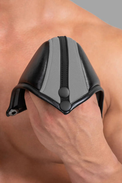 Maskulo Global (EU) Jock Big Bulge with Plastic Fasteners in Black/Grey Reflective Light. Bold and supportive men&