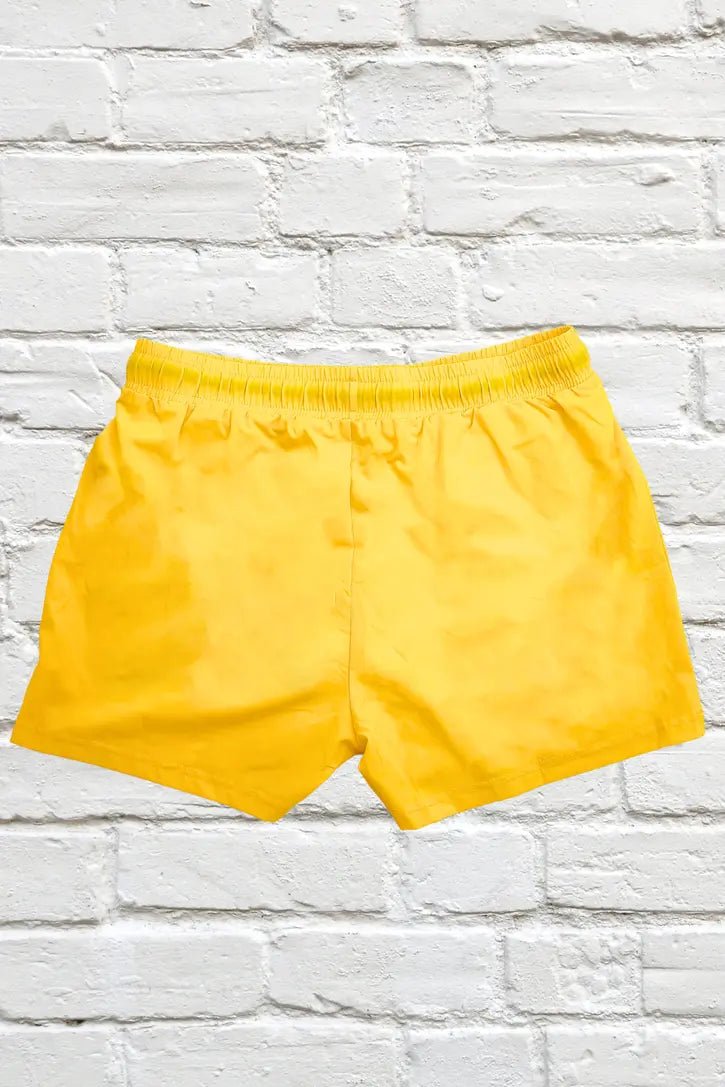 Yellow lemon Jedd Synther soft shorts with zip pockets from Maskulo Global (EU) online Store.