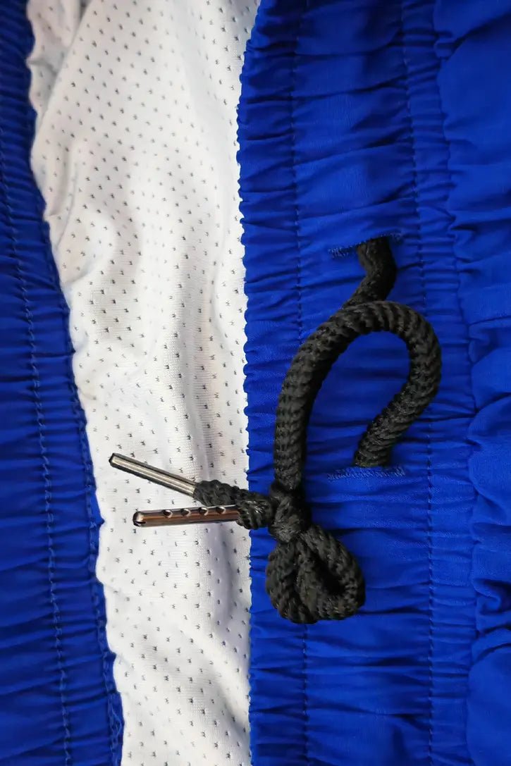 Jedd Synther Soft Shorts in royal blue with zip pockets, an XL size men&