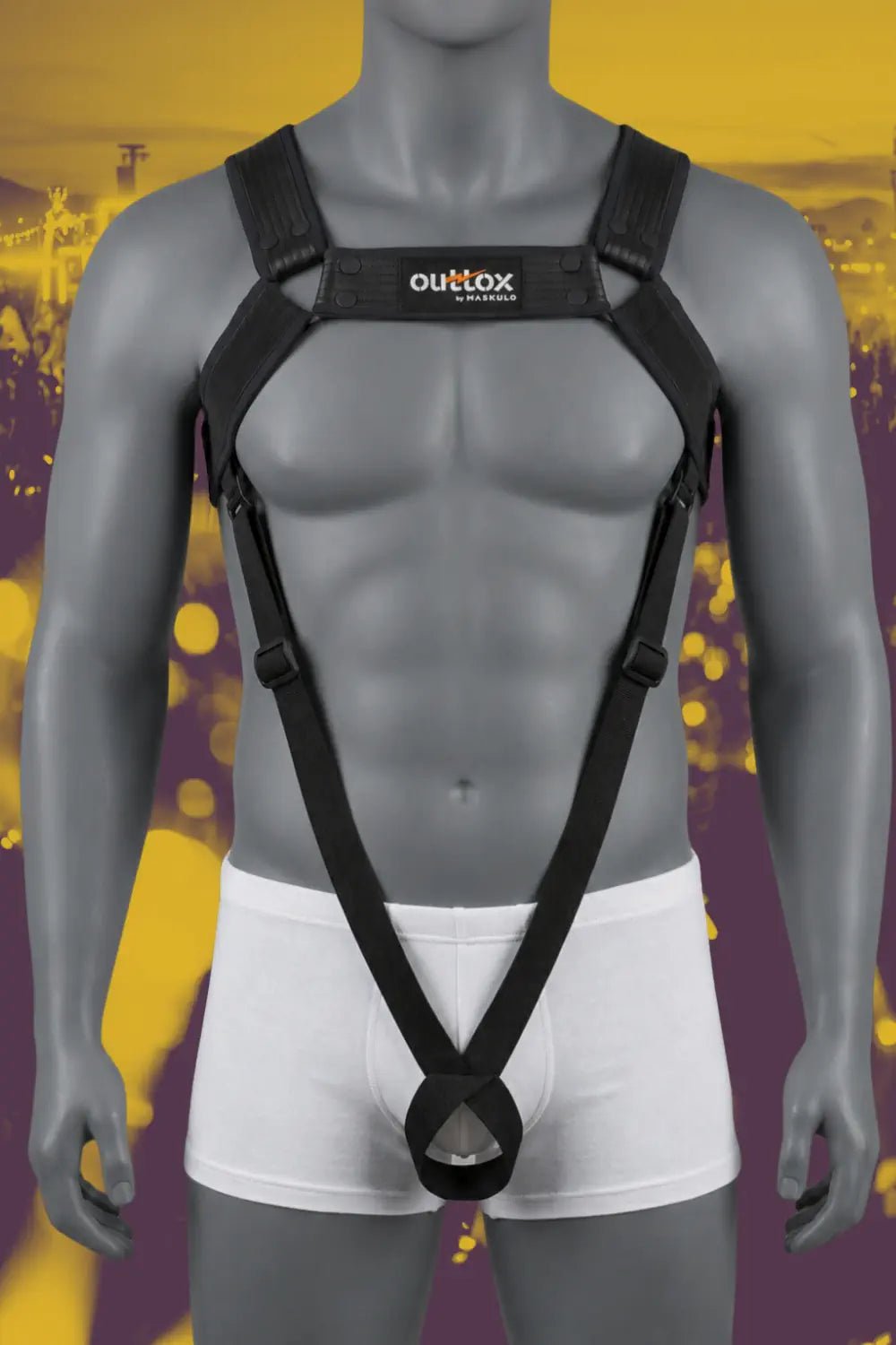 Outtox Body Harness with Snaps. Black - Outtox - XHR120-Y1- Maskulo EU Global Online Store