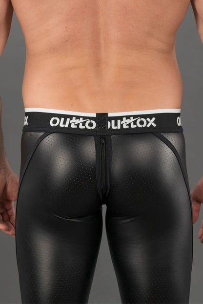 Outtox. Zippered Rear Leggings with Snap Codpiece. Black - Outtox - XLG106 - Y1 - Maskulo EU Global Online Store