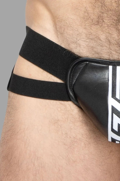 Skulla Jock in black and white, size L, for men. This new MJS105-Y3 jockstrap is priced at 52 and ships from the EU. High-quality adult male apparel.