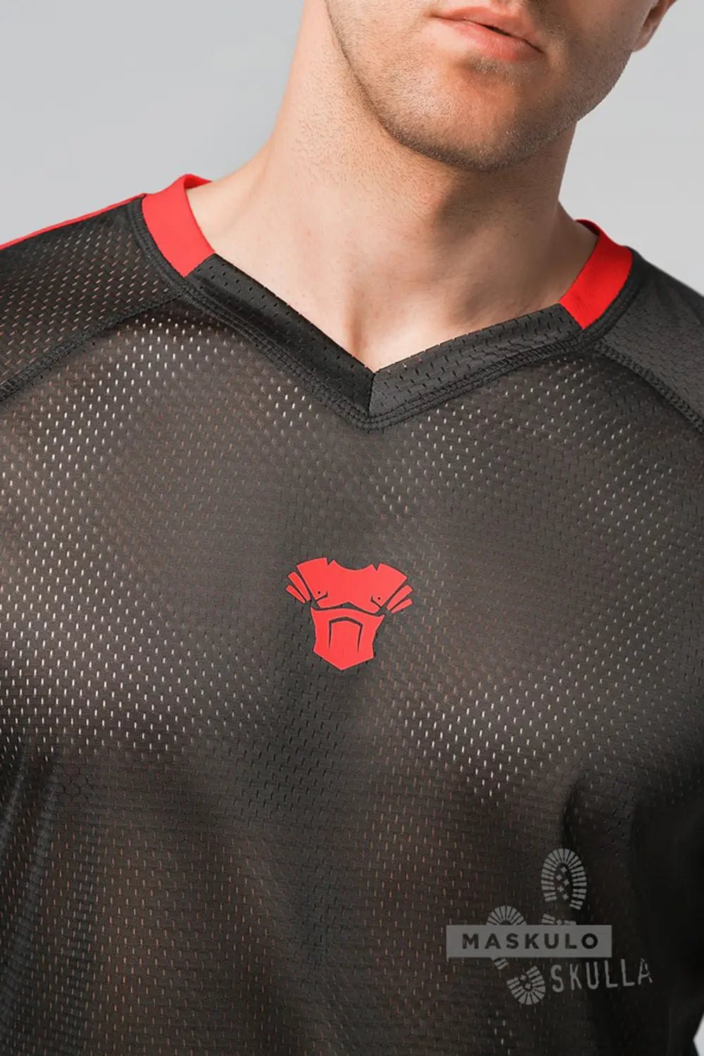 Skulla. Mesh T-Shirt. Red - Maskulo - MTS113-Y1 - Maskulo EU Global Online Store