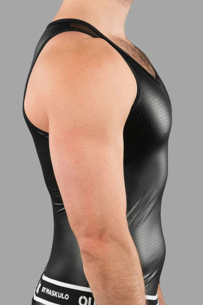 Maskulo Outtox Tank Top in black and red, a comfortable and stylish apparel item for adults from the Global EU online store (Style TP140-10/XTP101).