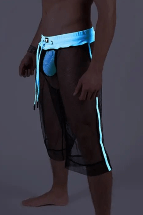 Youngero Knee - Length Shorts. Regular Rear. White Neon - Maskulo - MSH227-Y1 - Maskulo EU Global Online Store